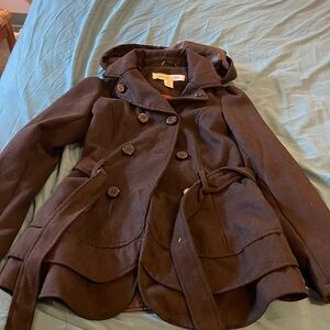 Celebrity pink black pea coat size medium